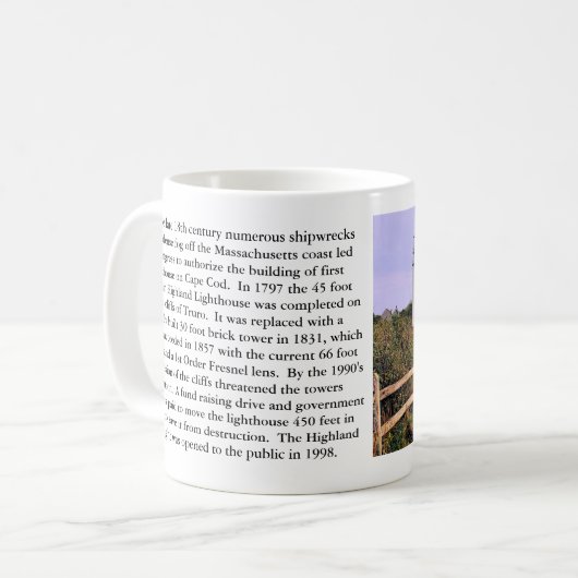 Highland Lighthouse, Cape Cod, Massachusetts-Tasse Kaffeetasse (Vorderseite Links)