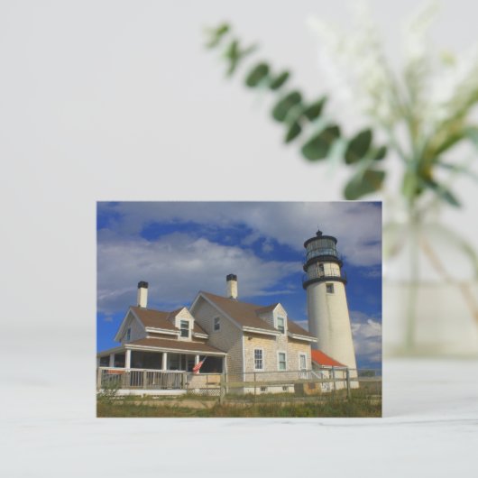Highland Lighthouse Cape Cod Truro MA Postkarte (Stehend Vorderseite)