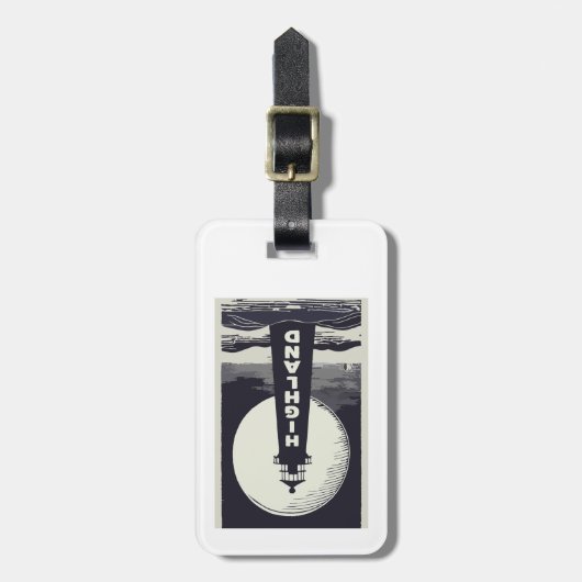 Highland Lighthouse Massachusetts Moon Gepäckanhänger (Vorderseite vertikal)