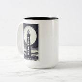 Highland Lighthouse Massachusetts Moon Zweifarbige Tasse (Vorderseite Links)