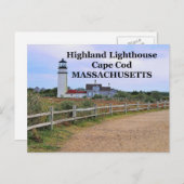 Highland Lighthouse, Massachusetts Postkarte (Vorne/Hinten)