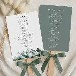 Highland | Mountain Wedding Program Fächer