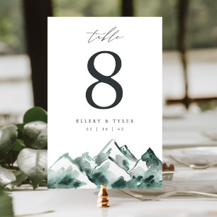 Highland Personalisierte Hochzeit Tischnummer