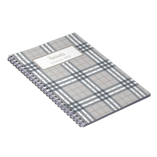 Highland Plaid Personalized Journal Notebook Notizblock (Rechte Seite)