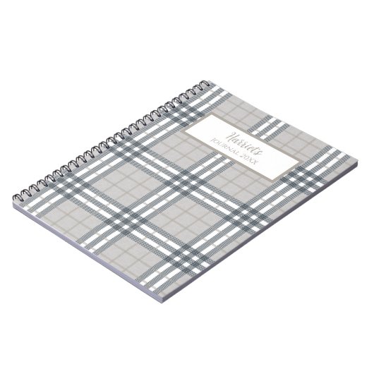Highland Plaid Personalized Journal Notebook Notizblock (Linke Seite)