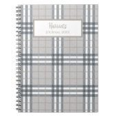 Highland Plaid Personalized Journal Notebook Notizblock (Vorderseite)