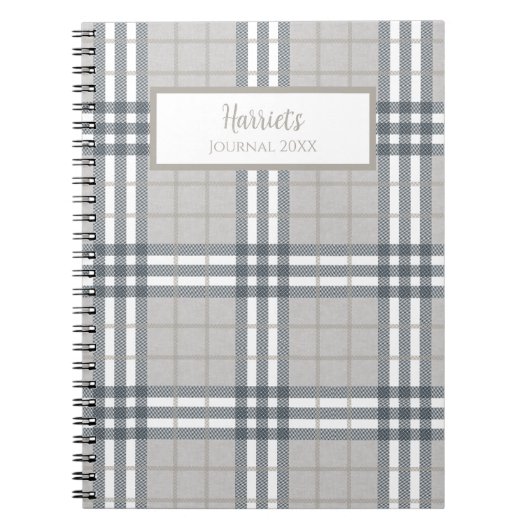 Highland Plaid Personalized Journal Notebook Notizblock (Vorderseite)