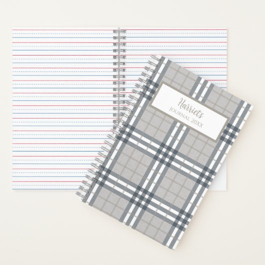 Highland Plaid Personalized Journal Notebook Notizblock (Innen)