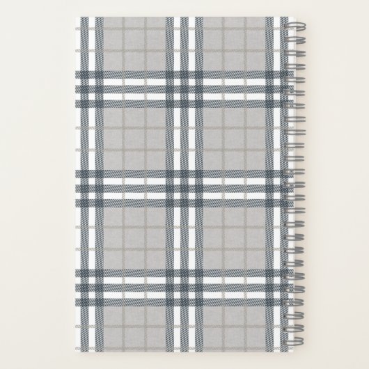 Highland Plaid Personalized Journal Notebook Notizblock (Rückseite)