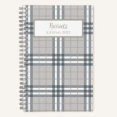 Highland Plaid Personalized Journal Notebook Notizblock (Vorderseite)