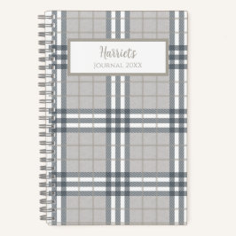 Highland Plaid Personalized Journal Notebook Notizblock