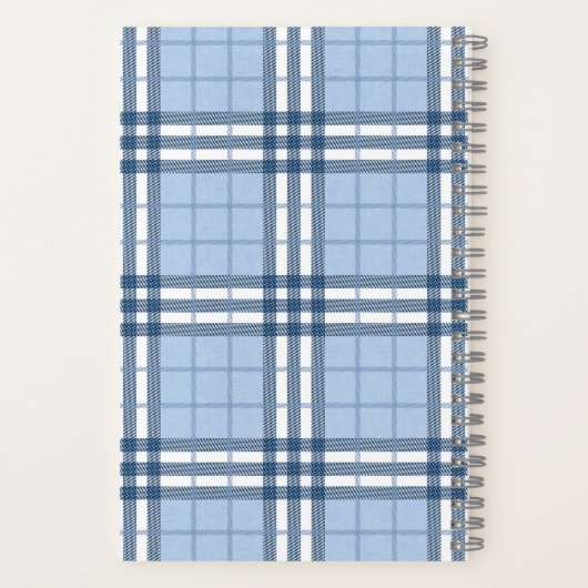 Highland Plaid Personalized Journal Notebook Notizblock (Rückseite)