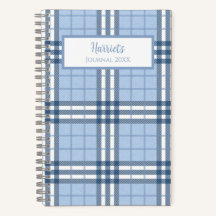 Highland Plaid Personalized Journal Notebook