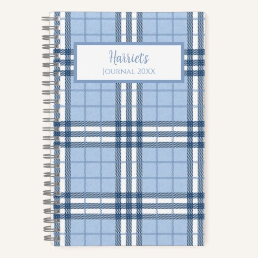 Highland Plaid Personalized Journal Notebook Notizblock (Vorderseite)