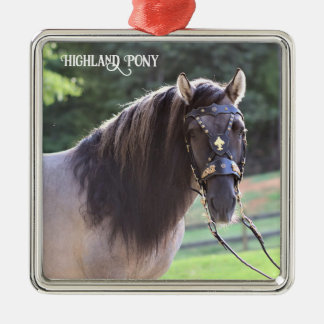 Highland Pony Ornament Aus Metall