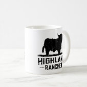 Highland Rancher - Schottland-Kuh für Cattl Kaffeetasse (VorderseiteRechts)