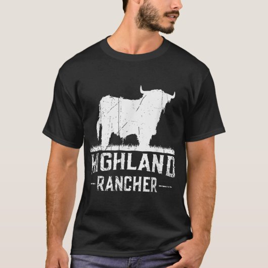 Highland Rancher - Schottland-Kuh für Cattl T-Shirt (Vorderseite)