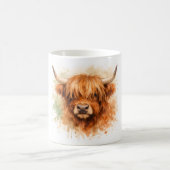 Highland-Rind - Aquarell-Tiere Kaffeetasse (Mittel)