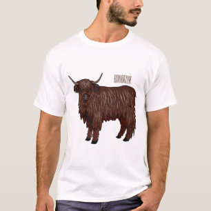 Highland-Rind Cartoon-Illustration  T-Shirt