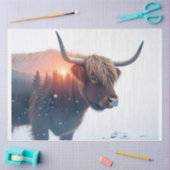 Highland-Rind-Doppelbelichtung Seidenpapier (Basteln)