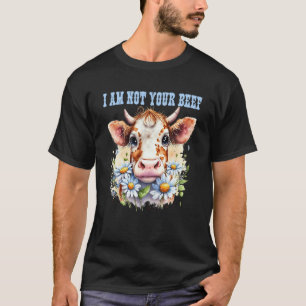 Highland-Rind Ich bin nicht dein Rindfleisch Vega T-Shirt