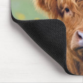 Highland-Rind mit Geburtstagspartyhut Mousepad (Ecke)
