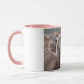 Highland-Rind mit rosa-weißer Krone Tasse (Links)