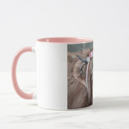 Highland-Rind mit rosa-weißer Krone Tasse