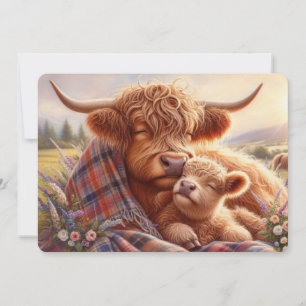 Highland-Rind Muttertagskarte Feiertagskarte
