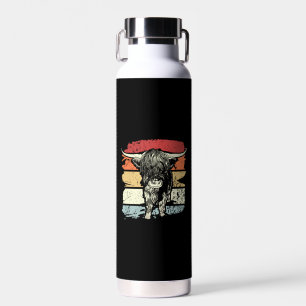 Highland-Rind Retro Highland-Rinder  Trinkflasche