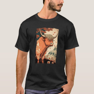 Highland-Rind Schottisches Vieh Ukiyo Premium T-Shirt