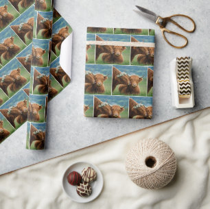 Highland-Rind zeigt Zuneigung Geschenkpapier
