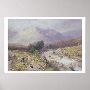 Highland Scene near Dalmally, Argyll (w/c auf Canv Poster