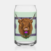 Highland Scottish Cow Lila Celtic Knot Work Dosenglas (Rückseite)