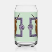 Highland Scottish Cow Lila Celtic Knot Work Dosenglas (Links)