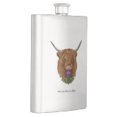Highland Scottish Cow Lila Celtic Knot Work Flachmann (Rechts)