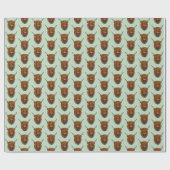 Highland Scottish Cow Lila Celtic Knot Work Geschenkpapier (Flach)