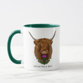 Highland Scottish Cow Lila Celtic Knot Work Tasse (Links)
