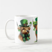 Highland Scottish Kuh St. Patrick's Day lustiges G Kaffeetasse (Links)