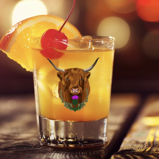 Highland Scottish Lila Celtic Knot Work Schnapsglas