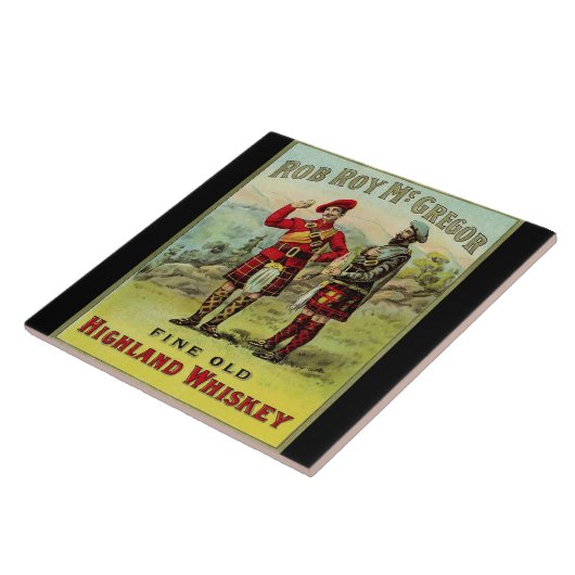HIghland Scottish Whiskey Label Fliese (Seite)