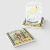 HIghland Scottish Whiskey Label Steinuntersetzer (Seitenansicht)