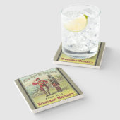 HIghland Scottish Whiskey Label Steinuntersetzer (Seitenansicht)