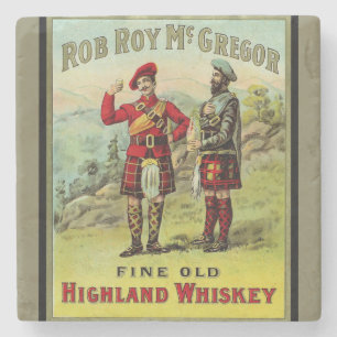 HIghland Scottish Whiskey Label Steinuntersetzer
