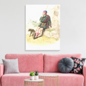 Highland Shepherd, aus "Kostüm von Großbritannien" Leinwanddruck (Insitu (Wohnzimmer))