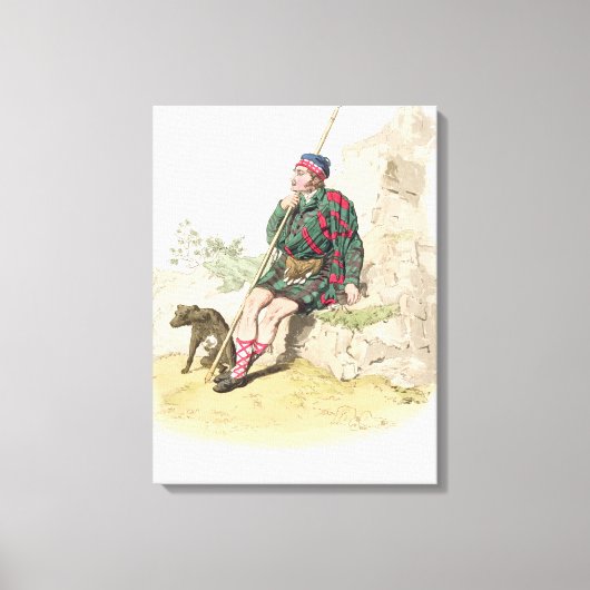 Highland Shepherd, aus "Kostüm von Großbritannien" Leinwanddruck (Vorderseite)