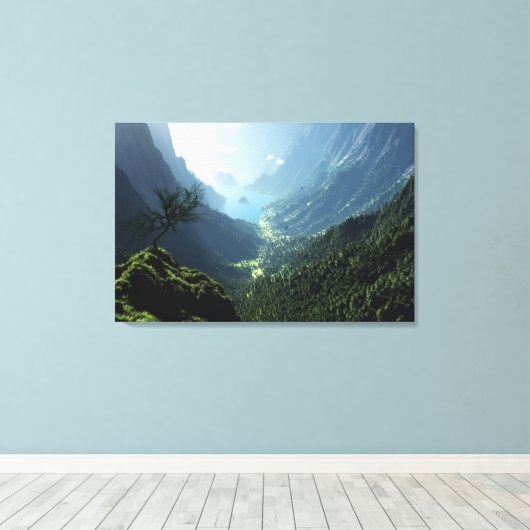 Highland Spring (Triptych) Leinwanddruck (Insitu (Holzboden))