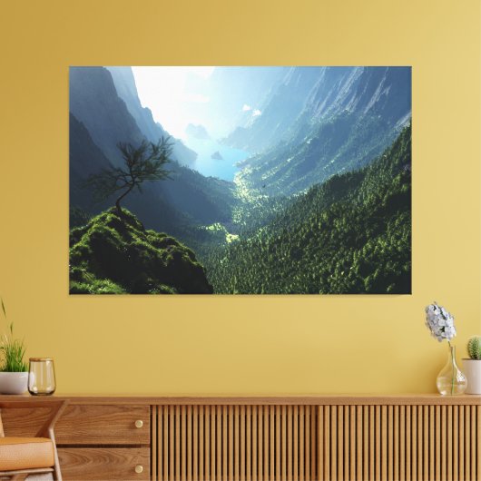 Highland Spring (XL Triptych) Canvas Print Leinwanddruck (Insitu (Wohnzimmer))