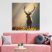 Highland Stag Leinwanddruck (Insitu (Wohnzimmer))