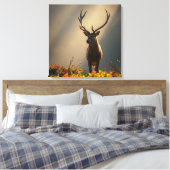 Highland Stag Leinwanddruck (Insitu (Schlafzimmer))
